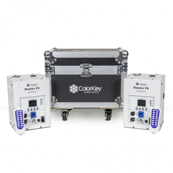DAZZLER FX MKII WHITE KIT 2 UNITA' CON FLIGHT CASE